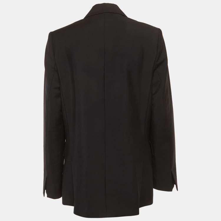 Pre Owned جاكيت فيكتوريا فيكتوريا بيكهام صوف أسود مُفَصَّل مقاس متوسط