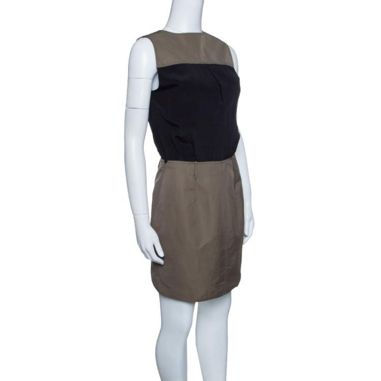 Pre Owned Victoria Victoria Beckham Colorblock Sleeveless Dress S