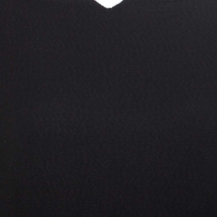 مملوكة مسبقًا Victoria Victoria Beckham Black Textured Wool Drop Waist Dress M