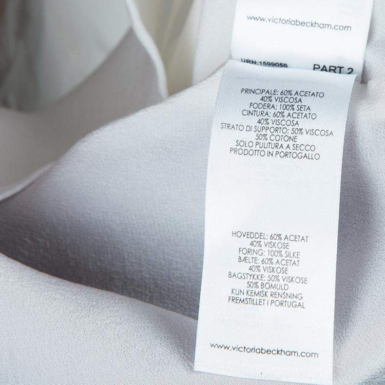 Pre Owned Victoria Victoria Beckham Purple and White Belted Shift Dress S