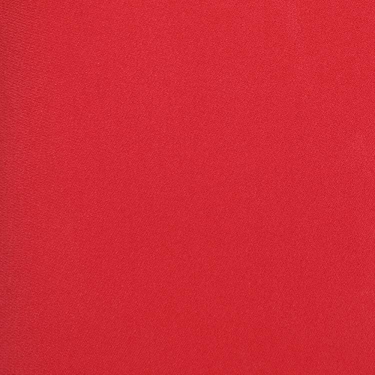 Pre Owned Victoria Victoria Beckham Red Crepe Plunging Back Mini Dress M