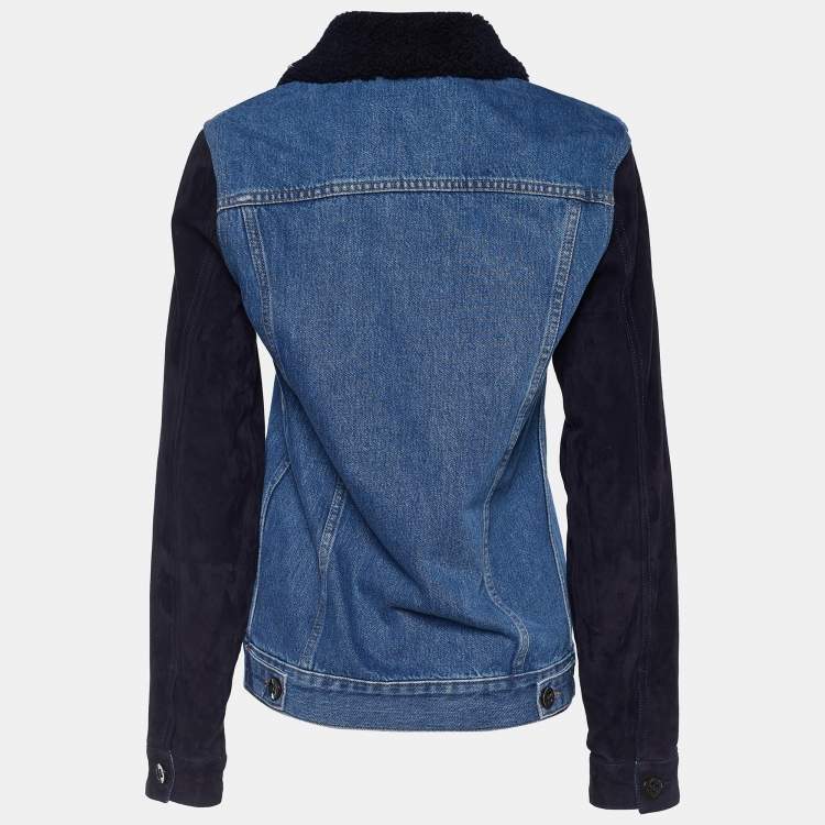 Pre Owned Victoria Victoria Beckham Indigo Denim Button Front Jacket S