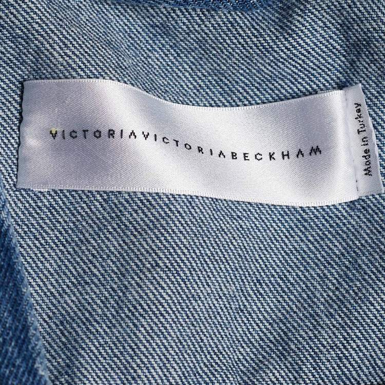 Pre Owned Victoria Victoria Beckham Indigo Denim Button Front Jacket S