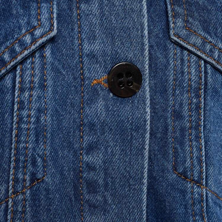 Pre Owned Victoria Victoria Beckham Indigo Denim Button Front Jacket S