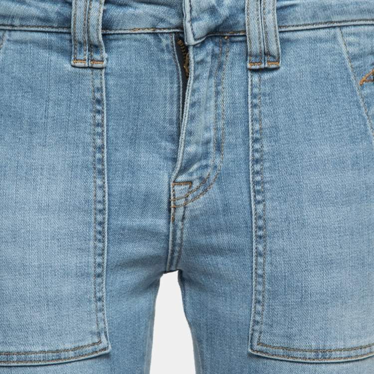 Pre Owned Victoria Victoria Beckham Light Blue Denim Boot-Cut Jeans S Waist 25"