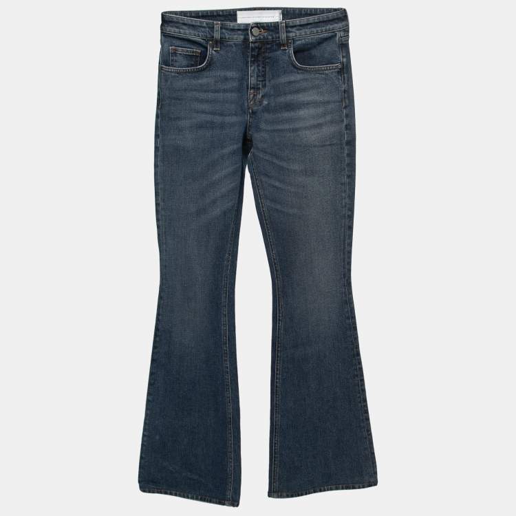 Pre Owned Victoria Victoria Beckham Blue Denim Flared Jeans M