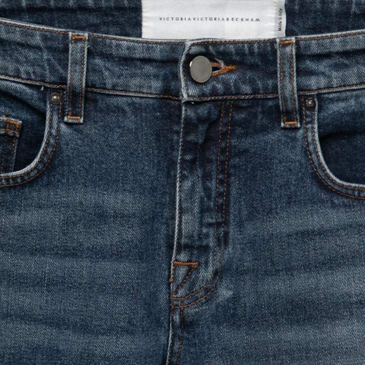 Pre Owned Victoria Victoria Beckham Blue Denim Flared Jeans M