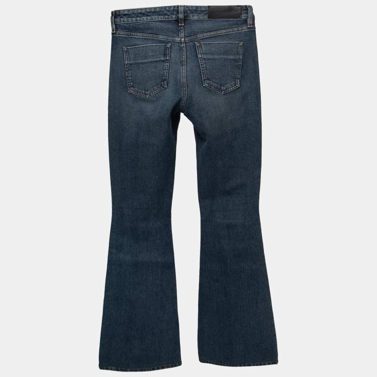 Pre Owned Victoria Victoria Beckham Blue Denim Flared Jeans M