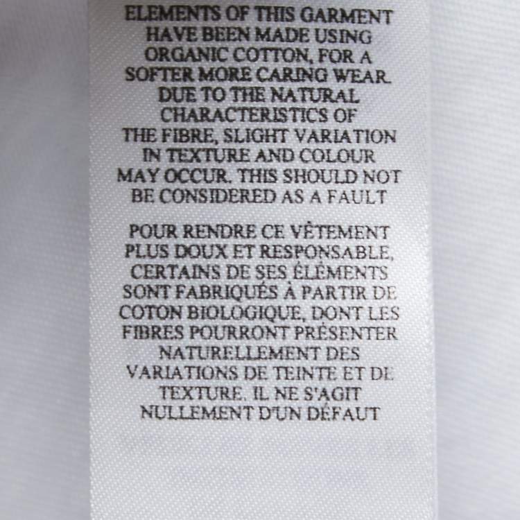 Pre Owned Victoria Victoria Beckham White Love Print Cotton Crew Neck Short Sleeve T-Shirt S
