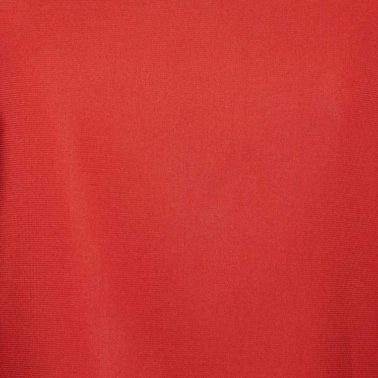 Pre Owned Victoria Victoria Beckham Brick Red Cotton Blend Flounce Hem Mini Dress M