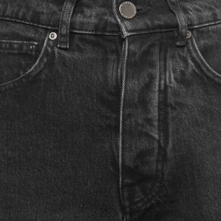 Pre Owned Victoria Victoria Beckham Black Denim Frayed Hem Jeans S