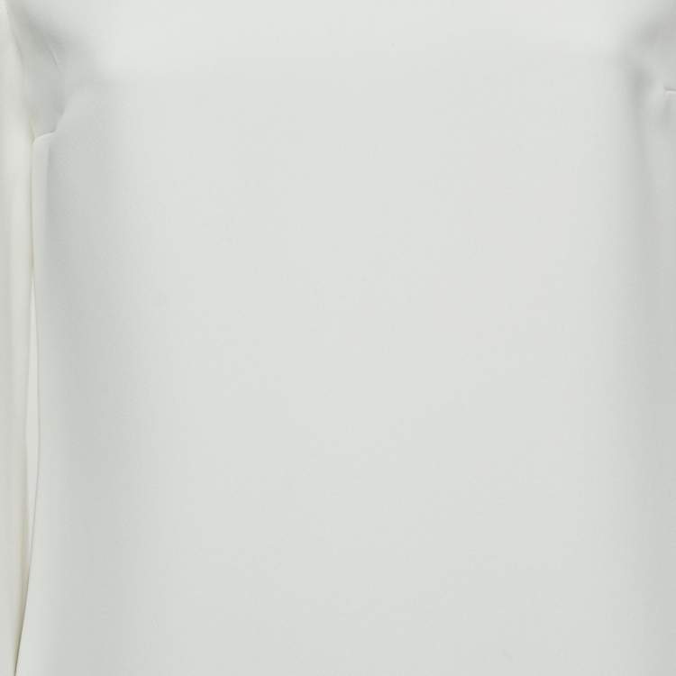 Pre Owned Victoria Victoria Beckham White Crepe Mini Shift Dress S