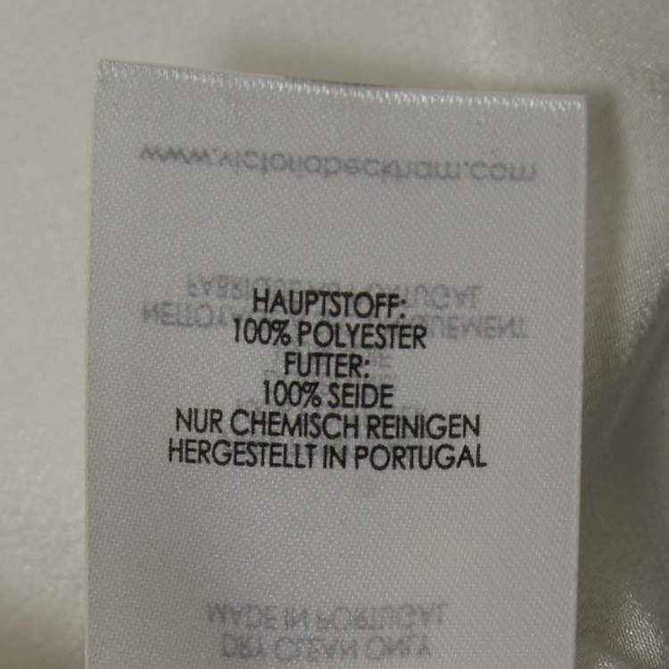 Pre Owned Victoria Victoria Beckham White Crepe Mini Shift Dress S