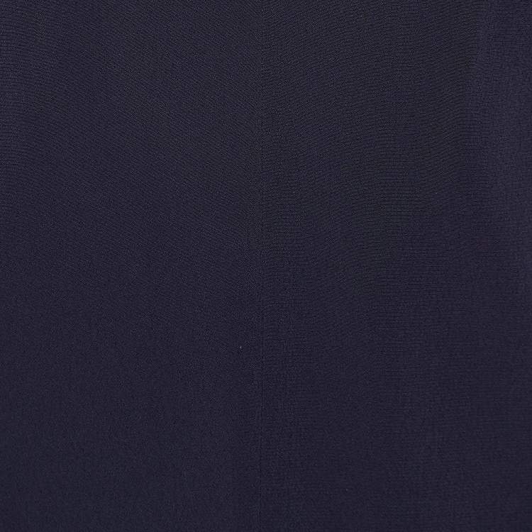 Pre Owned Victoria Victoria Beckham Navy Blue Plunge V-Neck Mini Dress M