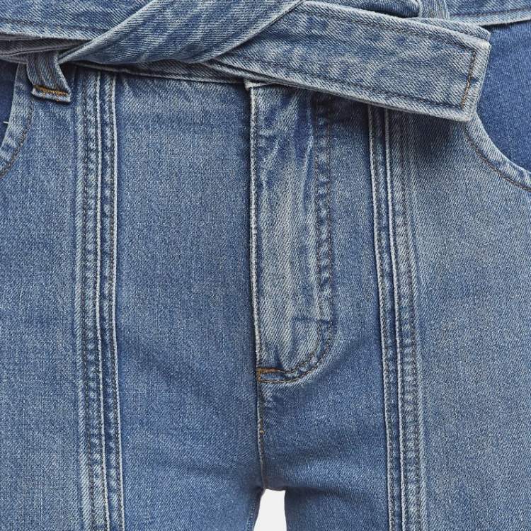 Pre Owned Victoria Victoria Beckham Blue Denim Cropped Jeans S Waist 25"