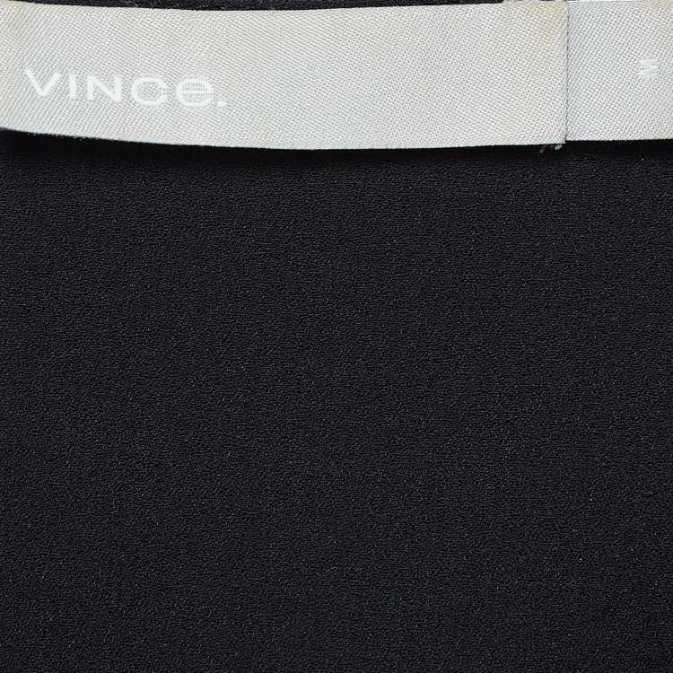 Pre Owned Vince Black Silk Button-Up Blouse M