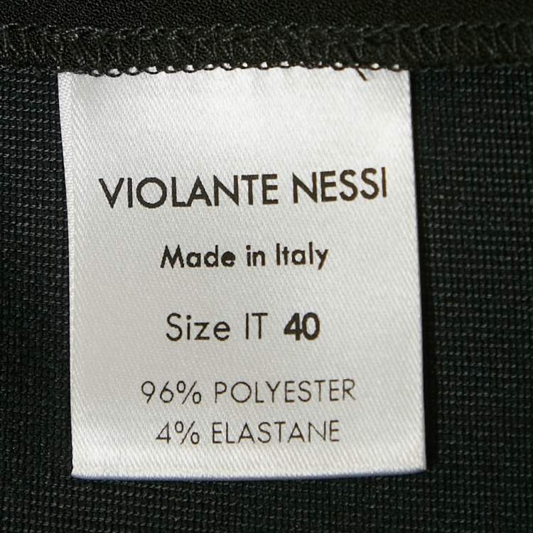 Pre Owned Violante Nessi Black Crepe Ruffled Wrap Style Mini Dress S