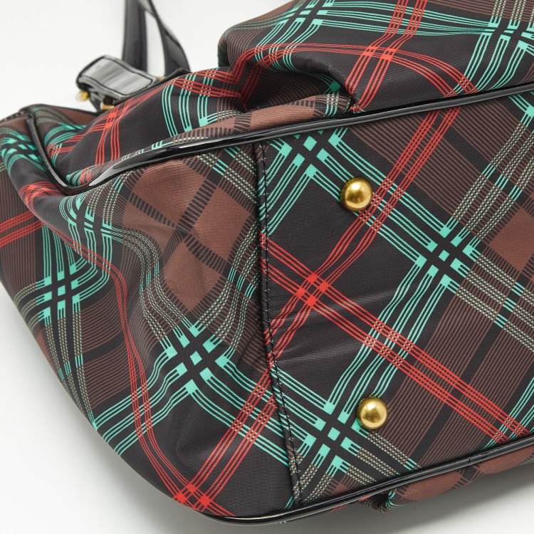 Pre Owned Vivienne Westwood Multicolor Nylon Vegan Logo Tote