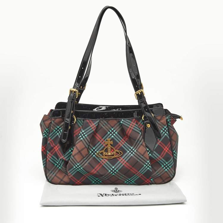 Pre Owned Vivienne Westwood Multicolor Nylon Vegan Logo Tote
