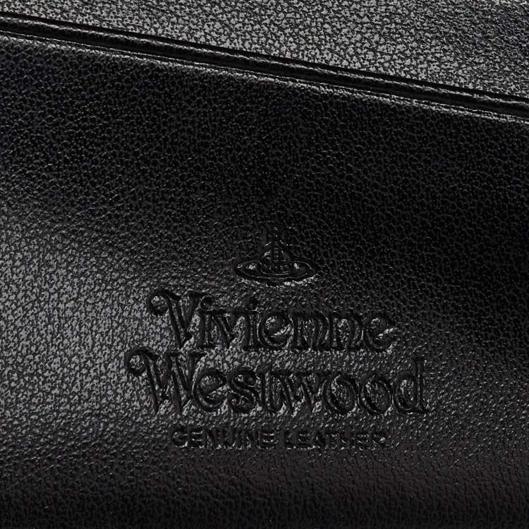 Pre Owned Vivienne Westwood Black Leather Billfold Bondage Wallet