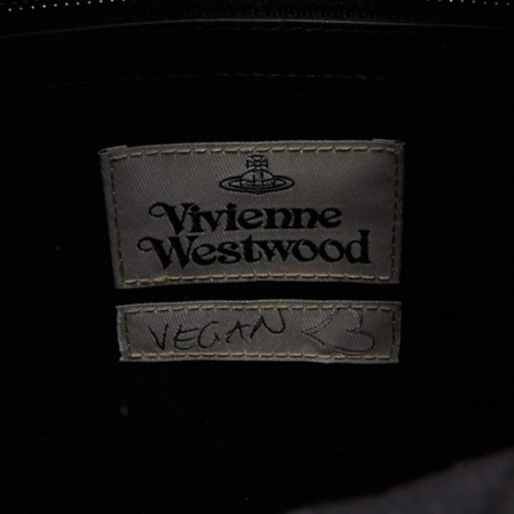 Pre Owned Vivienne Westwood Black Leather Shopper Tote