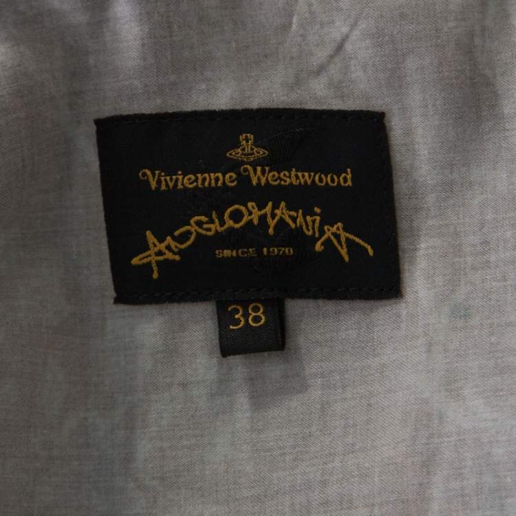 Pre Owned Vivienne Westwood Anglomania Brown Damascus Printed Cotton Jumpsuit S