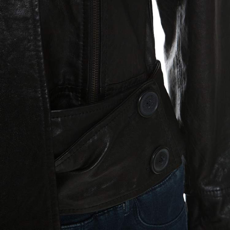 Pre Owned Vivienne Westwood Anglomania Black Leather Jacket M