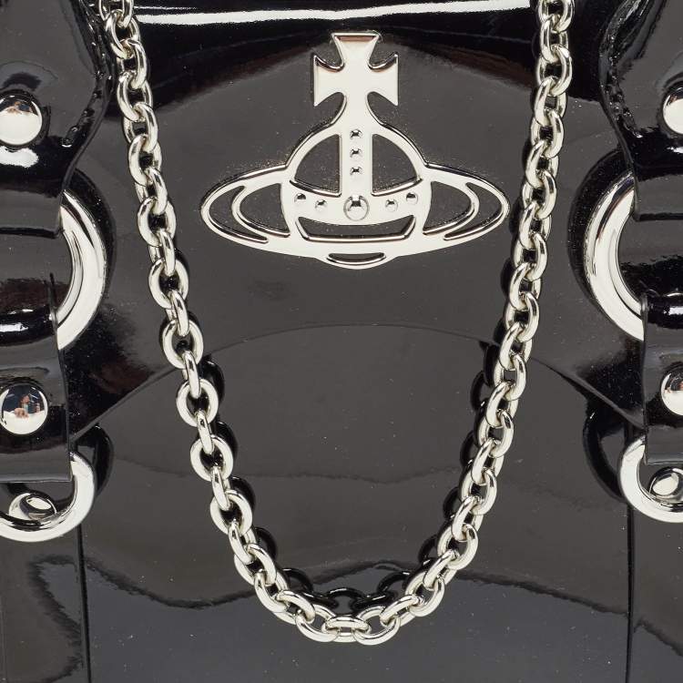 Pre Owned Vivienne Westwood Black Patent Leather Mini Betty Tote