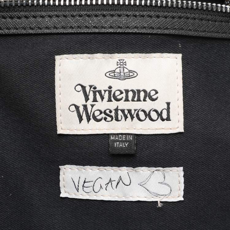Pre Owned Vivienne Westwood Black Leather Crossbody Bag