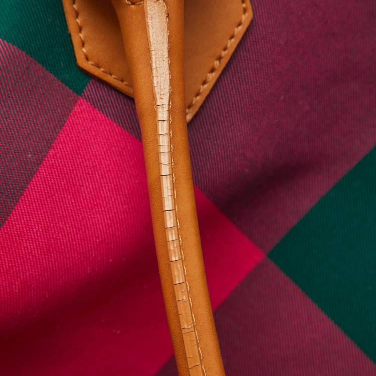 Pre Owned Vivienne Westwood Multicolor Check Canvas and Leather Satchel