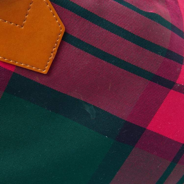 Pre Owned Vivienne Westwood Multicolor Check Canvas and Leather Satchel