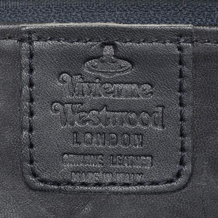 Pre Owned Vivienne Westwood Metallic Suede Double Zip Wallet