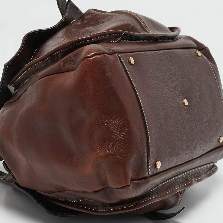 Pre Owned Vivienne Westwood Brown Leather Brighton Frame Satchel