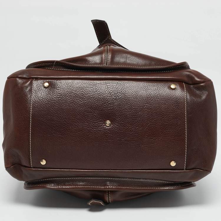 Pre Owned Vivienne Westwood Brown Leather Brighton Frame Satchel