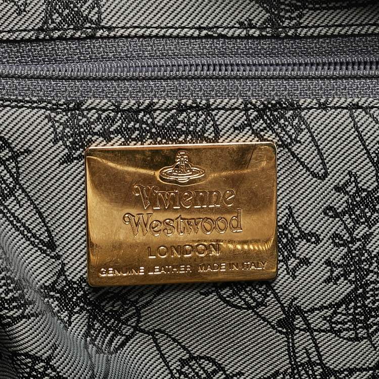 Pre Owned Vivienne Westwood Brown Leather Brighton Frame Satchel