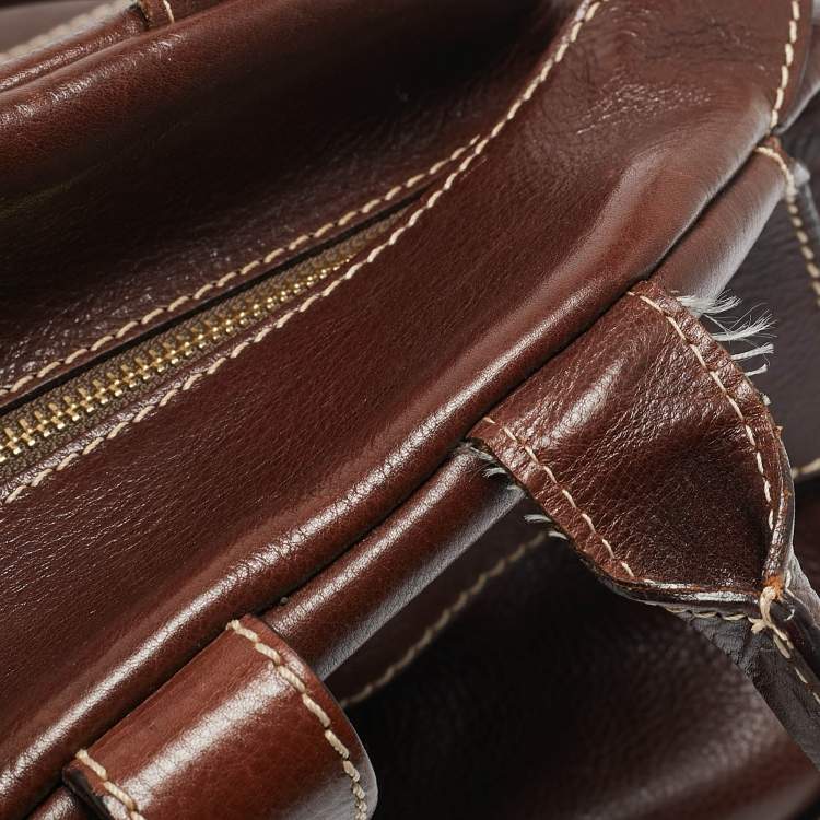 Pre Owned Vivienne Westwood Brown Leather Brighton Frame Satchel