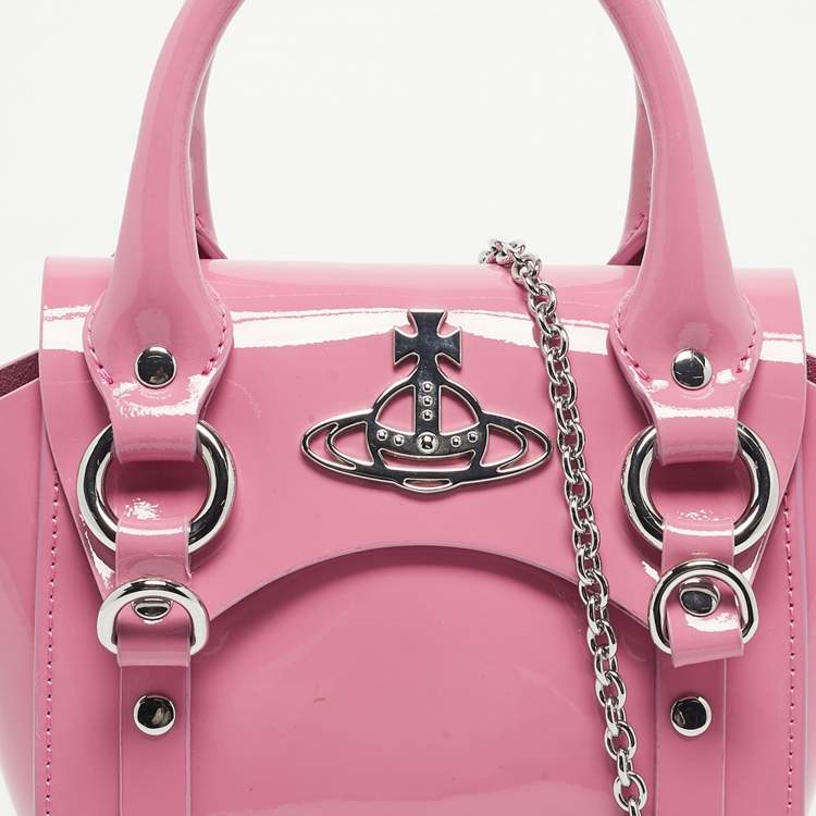 Pre Owned Vivienne Westwood Pink Patent Leather Mini Betty Tote