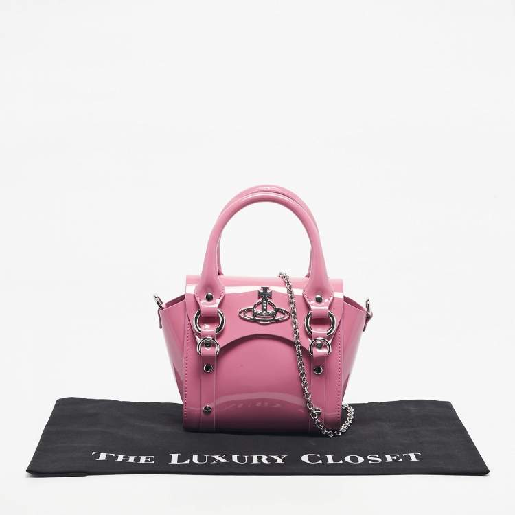 Pre Owned Vivienne Westwood Pink Patent Leather Mini Betty Tote