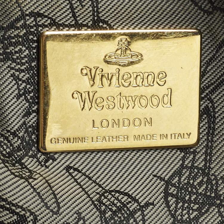 Pre Owned Vivienne Westwood Green Leather Zip Tote