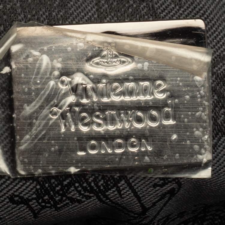 Pre Owned Vivienne Westwood Multicolor Lace and Glitter Kiss Lock Chain Clutch 