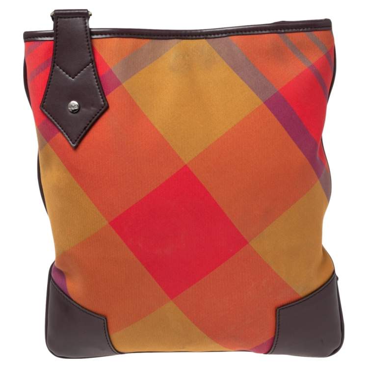 Pre Owned Vivienne Westwood Multicolor Canvas And Leather Sling Bag
