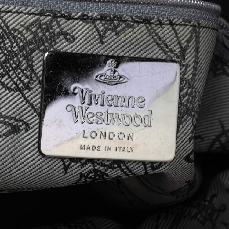 Pre Owned Vivienne Westwood Multicolor Canvas And Leather Sling Bag