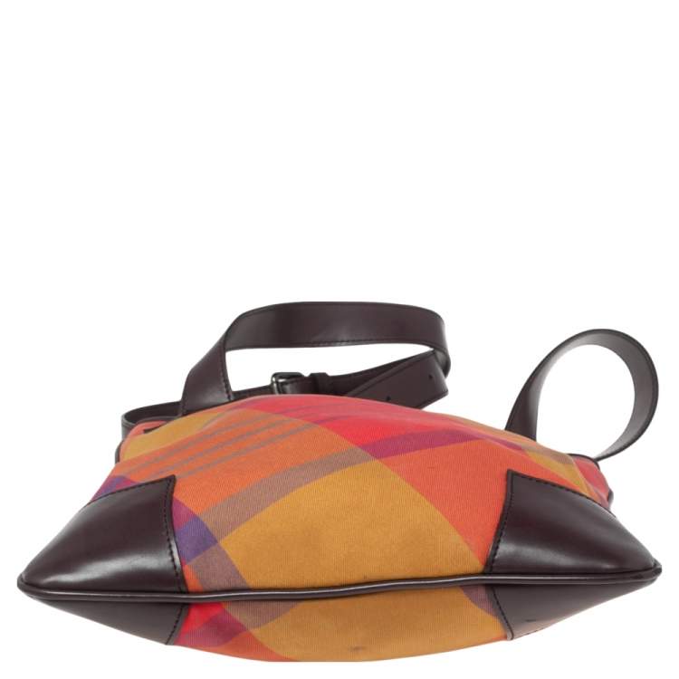 Pre Owned Vivienne Westwood Multicolor Canvas And Leather Sling Bag