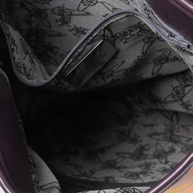 Pre Owned Vivienne Westwood Multicolor Canvas And Leather Sling Bag