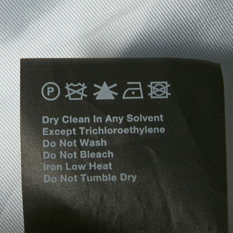 Pre Owned Wardrobe NYC Blue Wool Crepe Button Front Blazer S