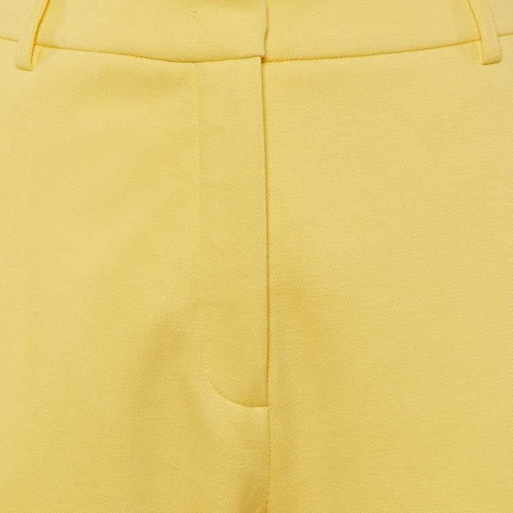 Pre Owned Weekend Max Mara Yellow Cotton Basco Straight Fit Pants XL