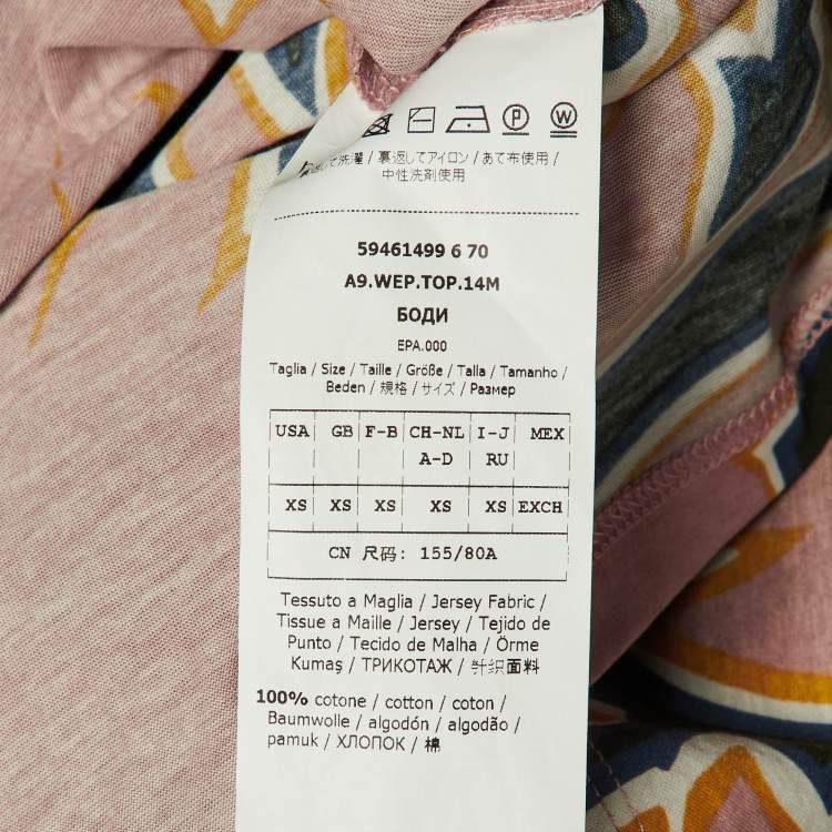 Pre Owned Weekend Max Mara Pink Printed Cotton & Silk Co-Ord Set XS/S