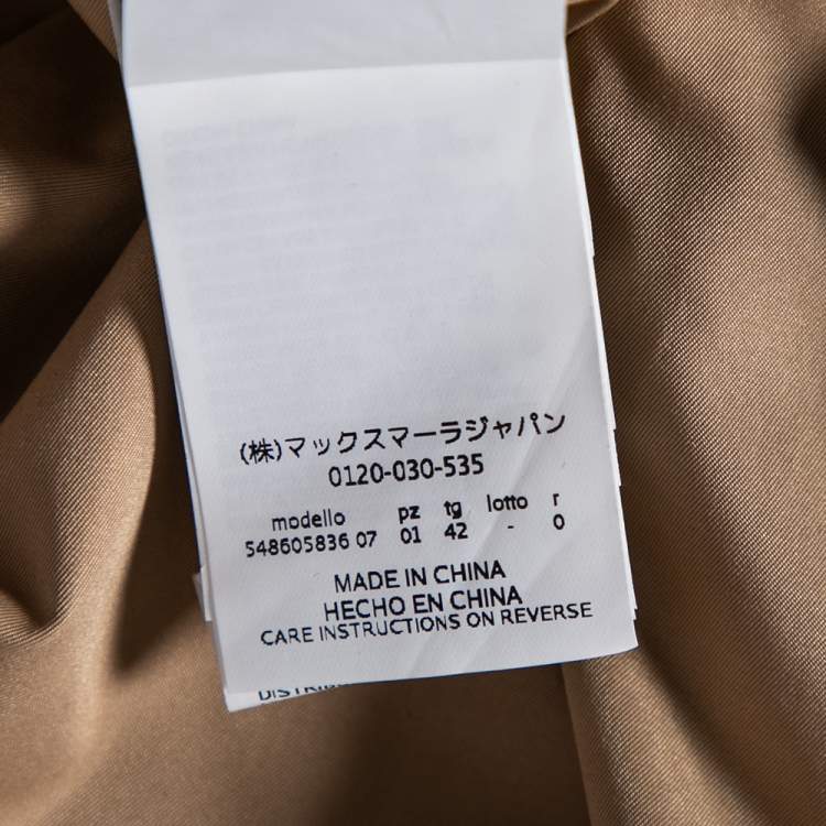 Pre Owned Weekend Max Mara Camel Down & Fur Trimmed Reversible Belted Mino Jacket M