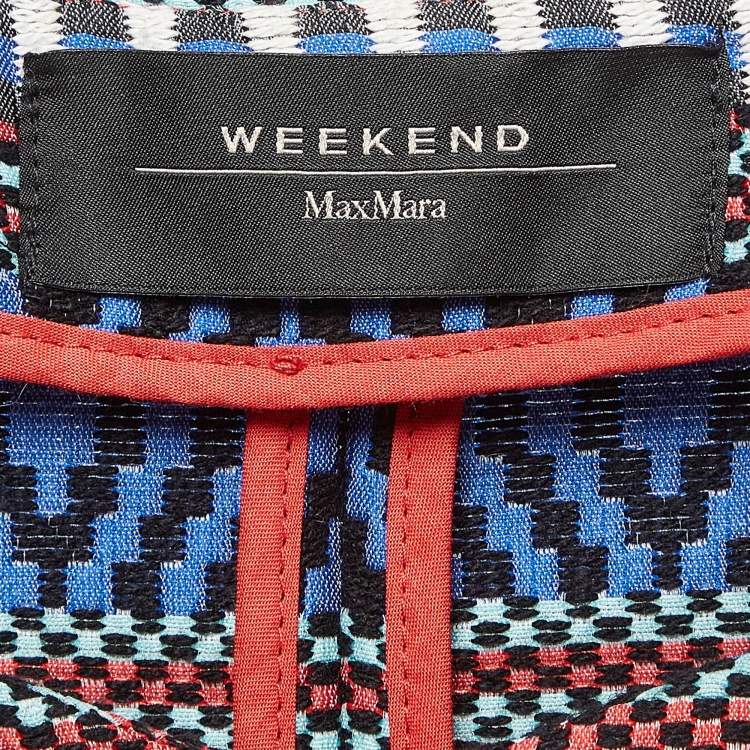 Pre Owned Weekend Max Mara Multicolor Cotton Blend Cropped Jacket S