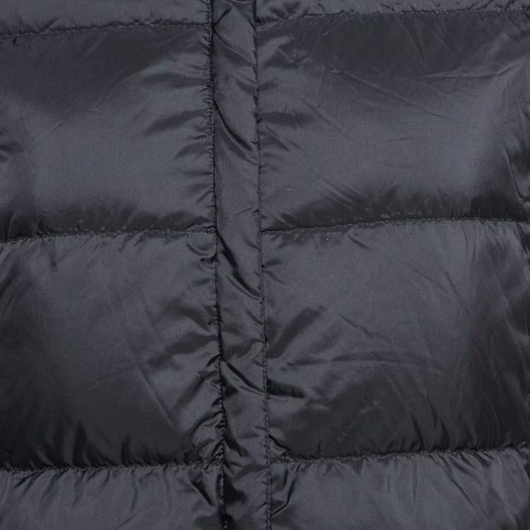 Pre Owned Weekend Max Mara Black Nylon Padded Down Long Jacket S